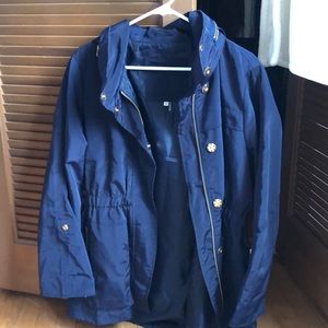 Navy rain coat